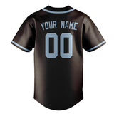 Custom Brown & Light Blue Colors Design Sports Baseball Jersey