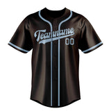 Custom Brown & Light Blue Colors Design Sports Baseball Jersey