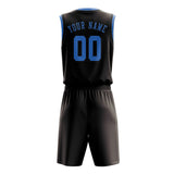 Custom Brown Light Blue Basketball Set