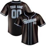 Custom Brown & Light Blue Colors Design Sports Baseball Jersey