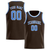 Custom Brown & Light Blue Colors Design Sports Basketball Jersey