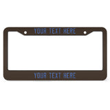 Custom Brown Sky Blue License Plate Frame