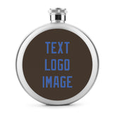 Custom Brown Sky Blue Hip Flask