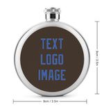 Custom Brown Sky Blue Hip Flask