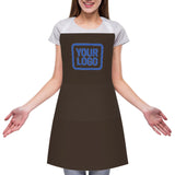 Custom Brown Sky Blue Apron