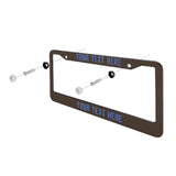 Custom Brown Sky Blue License Plate Frame