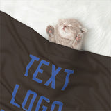 Custom Brown Sky Blue Pet Blanket