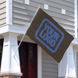 Custom Brown Sky Blue Flag