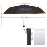 Custom Brown Sky Blue Automatic Umbrella