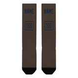 Custom Brown Navy Knee-High Sock
