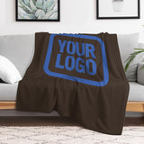 Custom Brown Sky Blue Blanket