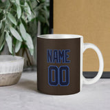 Custom Brown Navy Mug