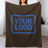 Custom Brown Sky Blue Blanket
