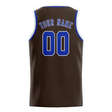 Custom Brown & Sky Blue Colors Design Sports Basketball Jersey