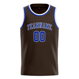 Custom Brown & Sky Blue Colors Design Sports Basketball Jersey