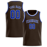 Custom Brown & Sky Blue Colors Design Sports Basketball Jersey