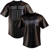 Custom Brown & Blue Colors Design Sports Baseball Jersey