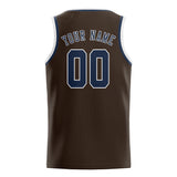 Custom Brown & Blue Colors Design Sports Basketball Jersey