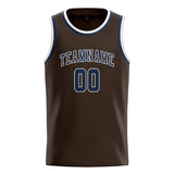 Custom Brown & Blue Colors Design Sports Basketball Jersey