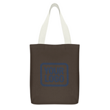 Custom Brown Blue Green Canvas Tote Bag