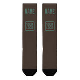 Custom Brown Blue Green Knee-High Sock