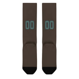 Custom Brown Blue Green Knee-High Sock