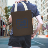 Custom Brown Blue Green Canvas Tote Bag