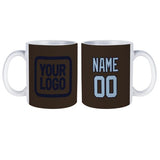 Custom Brown Light Blue Mug