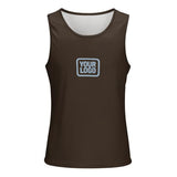 Custom Brown Light Blue Men's Tank Top