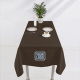 Custom Brown Navy Square Table Cloth