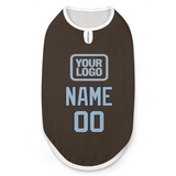 Custom Brown Light Blue Pet Vest
