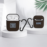 Custom Brown Light Blue AirPods Case
