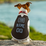 Custom Brown Light Blue Pet Vest