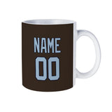 Custom Brown Light Blue Mug