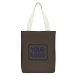Custom Brown Light Blue Canvas Tote Bag