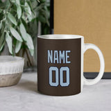 Custom Brown Light Blue Mug