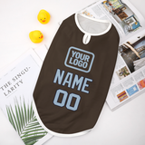 Custom Brown Light Blue Pet Vest