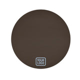 Custom Brown Light Blue Round Table Cloth