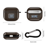 Custom Brown Light Blue AirPods Case (3rd Generation)