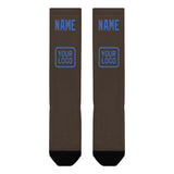 Custom Brown Sky Blue Knee-High Sock
