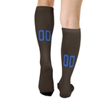 Custom Brown Sky Blue Knee-High Sock