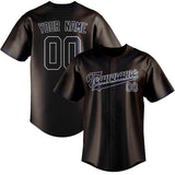 Custom Brown & Navy Colors Design Sports Baseball Jersey