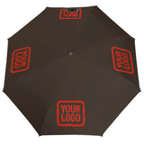 Custom Brown Orange Red Automatic Umbrella