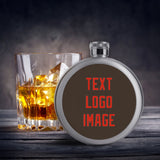 Custom Brown Orange Red Hip Flask