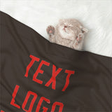 Custom Brown Orange Red Pet Blanket