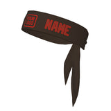 Custom Brown Coral Red Headband