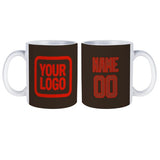 Custom Brown Coral Red Mug