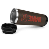 Custom Brown Coral Red Stainless Steel Water Cup