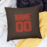 Custom Brown Coral Red Pillowcase