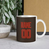 Custom Brown Coral Red Mug